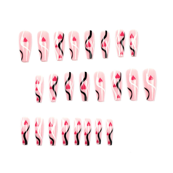 12 Sizes-24 Pcs Press On Nails JP1759