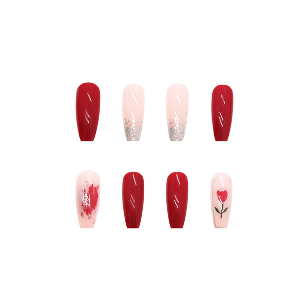 12 Sizes-24 Pcs Press On Nails R625