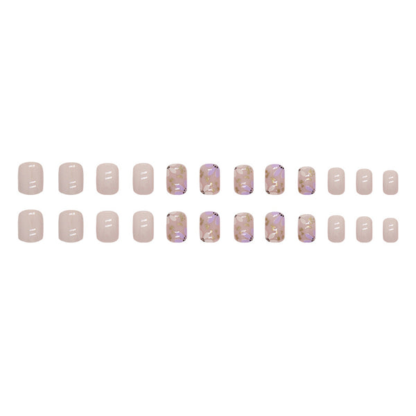 12 Sizes-24 Pcs Press On Nails W1353