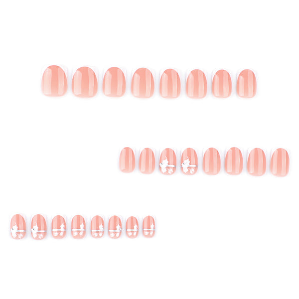 12 Sizes-24 Pcs Press On Nails JP3884