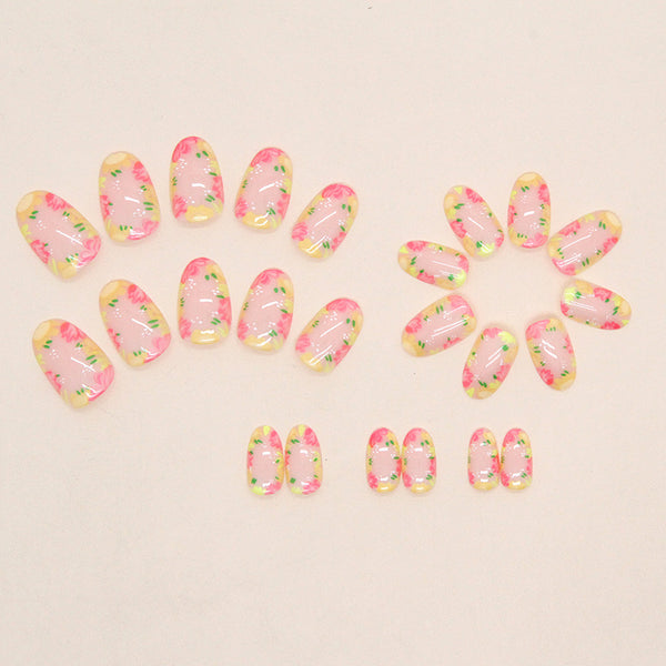 12 Sizes-24 Pcs Press On Nails W1016