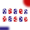 12 Sizes-24 Pcs Press On Nails C862