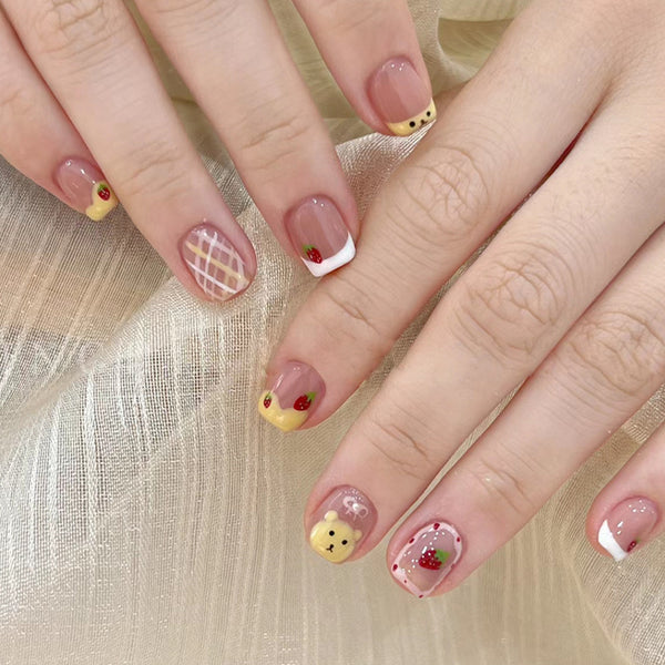 12 Sizes-24 Pcs Press On Nails W1646