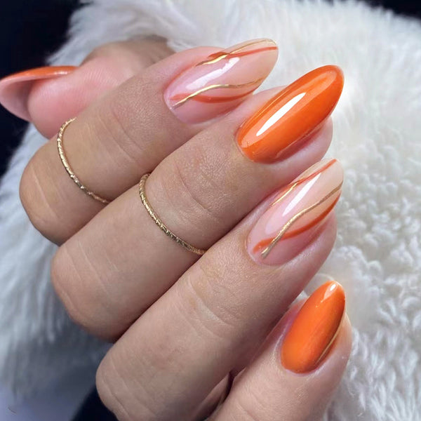 12 Sizes-24 Pcs Press On Nails W613