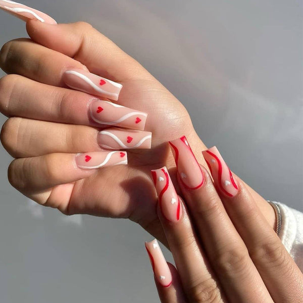 12 Sizes-24 Pcs Press On Nails JP1095