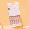 Almond French Glossy Medium Pink Press on Nails