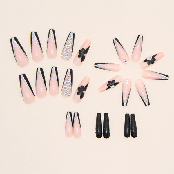 12 Sizes-24 Pcs Press On Nails Z659