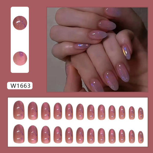 12 Sizes-24 Pcs Press On Nails W1663
