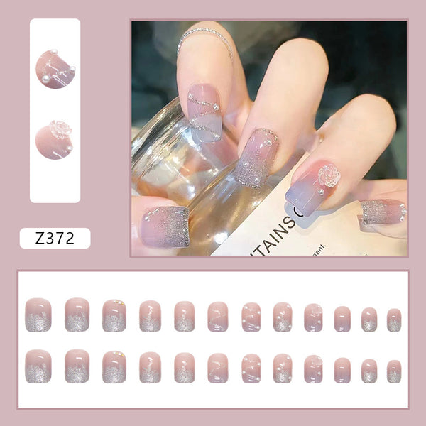 12 Sizes-24 Pcs Press On Nails Z372