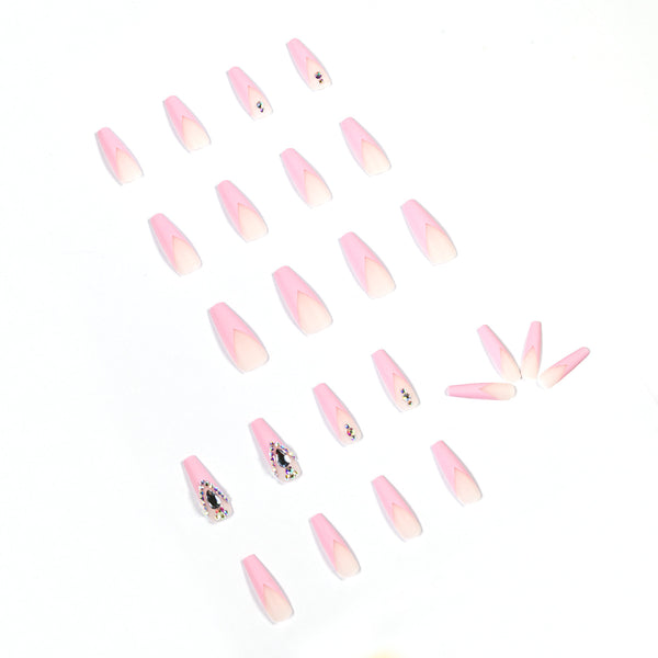 12 Sizes-24 Pcs Press On Nails JP1087