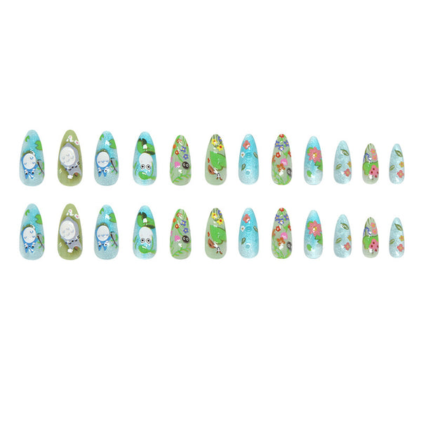 12 Sizes-24 Pcs Press On Nails W2039