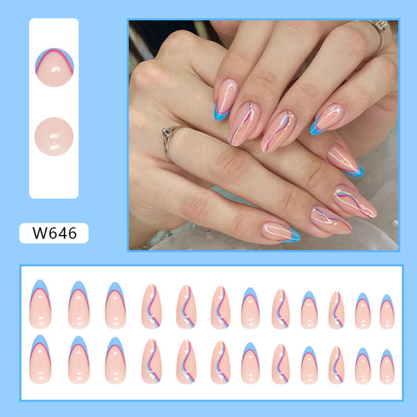 12 Sizes-24 Pcs Press On Nails W646