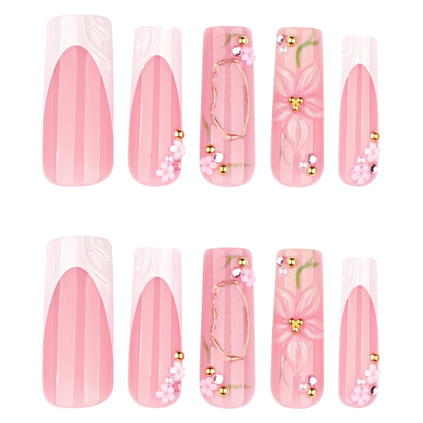 12 Sizes-24 Pcs Press On Nails JP4338