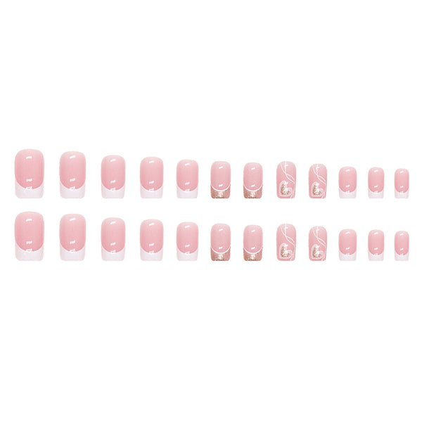 12 Sizes-24 Pcs Press On Nails W354