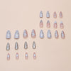 12 Sizes-24 Pcs Press On Nails W1827