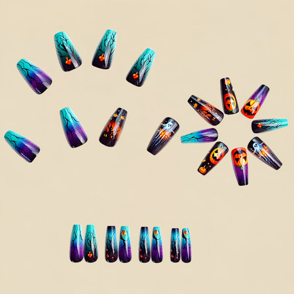 12 Sizes-24 Pcs Press On Nails Y1166
