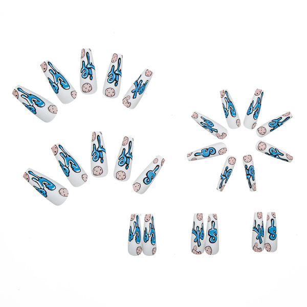12 Sizes-24 Pcs Press On Nails W029