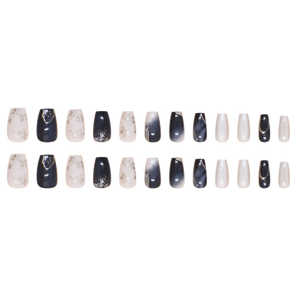 12 Sizes-24 Pcs Press On Nails W1750