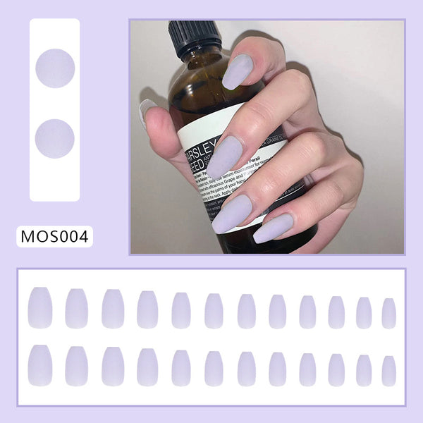12 Sizes-24 Pcs Press On Nails MOS004