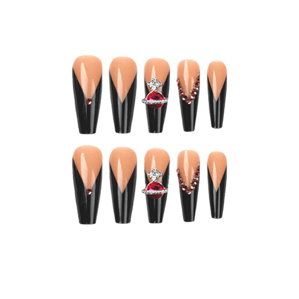 12 Sizes-24 Pcs Press On Nails JP1622