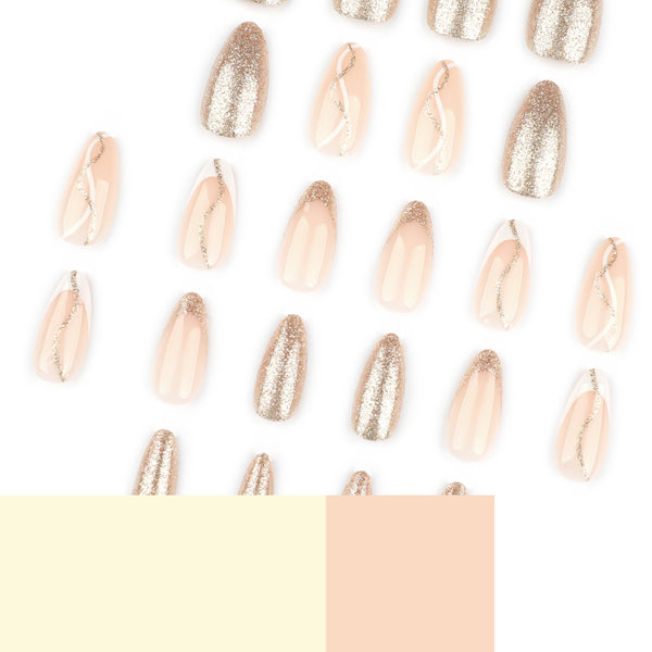 12 Sizes-24 Pcs Press On Nails JP3752
