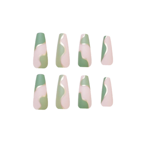 12 Sizes-24 Pcs Press On Nails JP1437