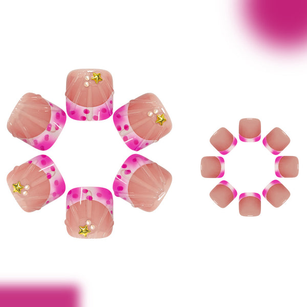 12 Sizes-24 Pcs Press On Nails C1093
