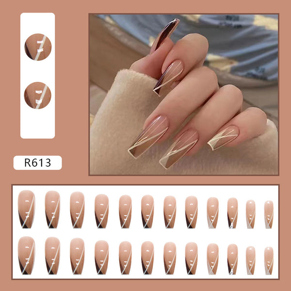 12 Sizes-24 Pcs Press On Nails R613