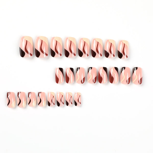 12 Sizes-24 Pcs Press On Nails JP2218
