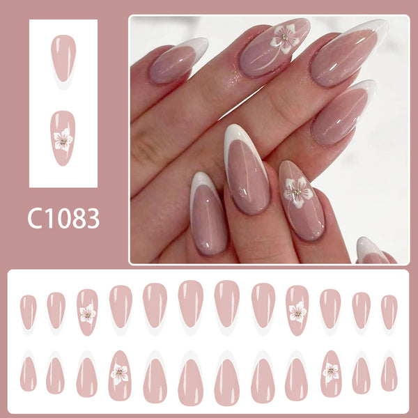 12 Sizes-24 Pcs Press On Nails C1083