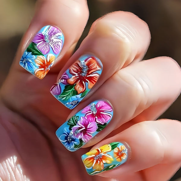 12 Sizes-24 Pcs Press On Nails Y1401