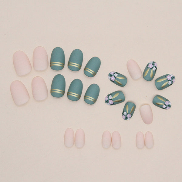 12 Sizes-24 Pcs Press On Nails W590