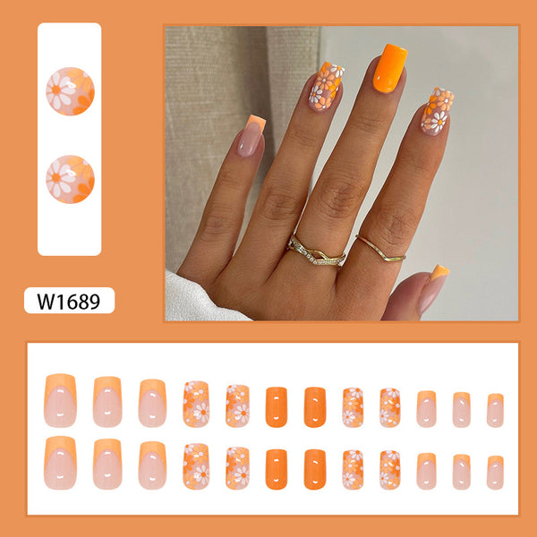 12 Sizes-24 Pcs Press On Nails W1689