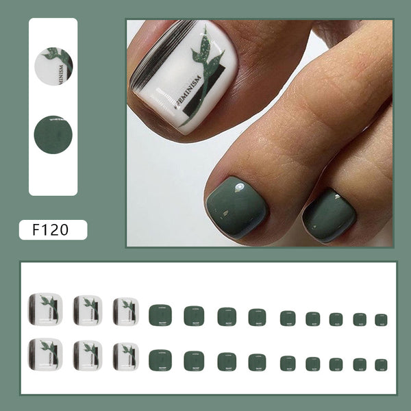 12 Sizes-24 Pcs Press On Nails F120