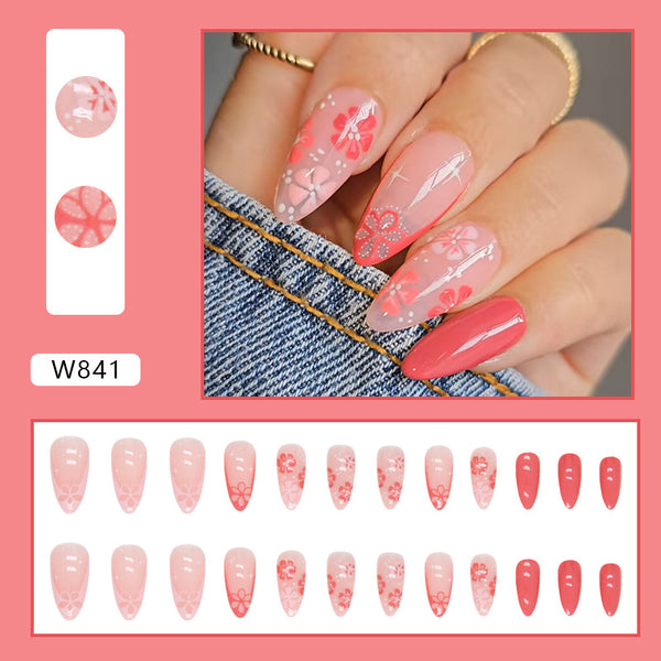 12 Sizes-24 Pcs Press On Nails W843