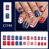 12 Sizes-24 Pcs Press On Nails C1749