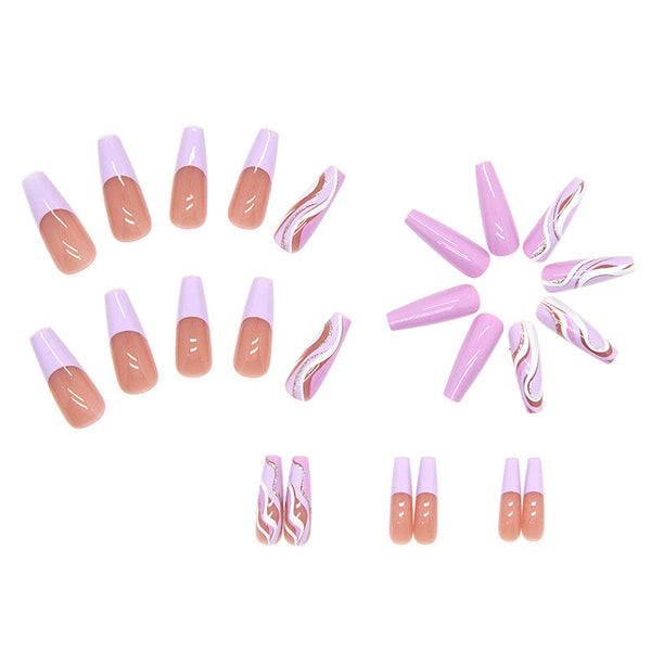 12 Sizes-24 Pcs Press On Nails W179