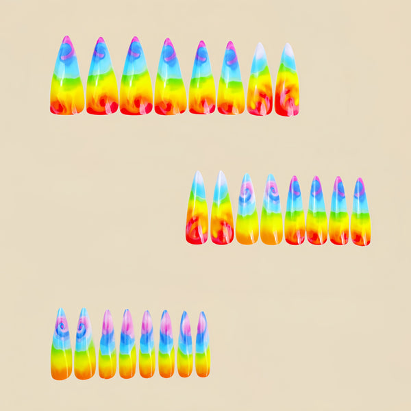 12 Sizes-24 Pcs Press On Nails Y646