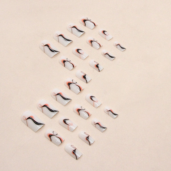 12 Sizes-24 Pcs Press On Nails W711
