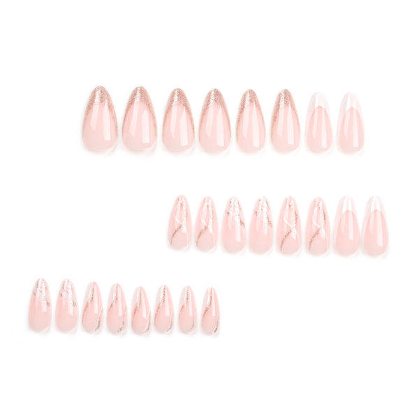 12 Sizes-24 Pcs Press On Nails JP3229