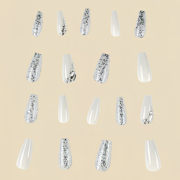 12 Sizes-24 Pcs Press On Nails D022