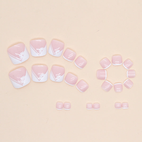 12 Sizes-24 Pcs Press On Nails F063