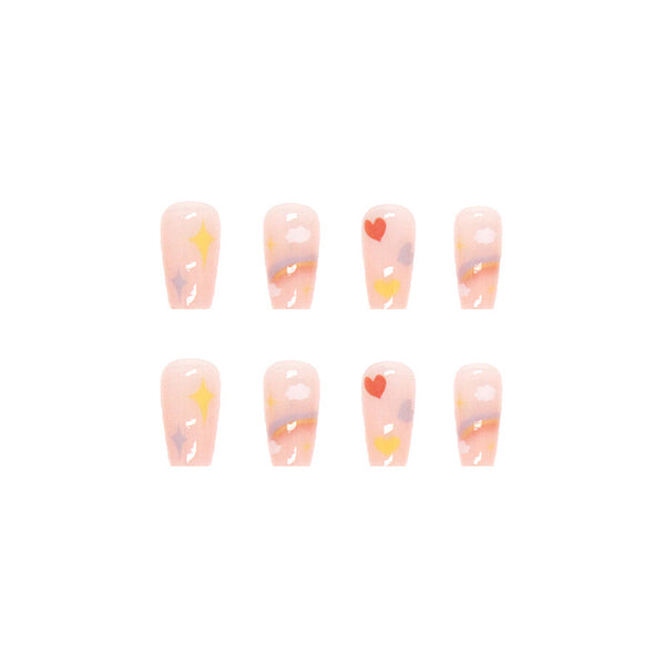 12 Sizes-24 Pcs Press On Nails R561