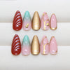 12 Sizes-24 Pcs Press On Nails Z1004