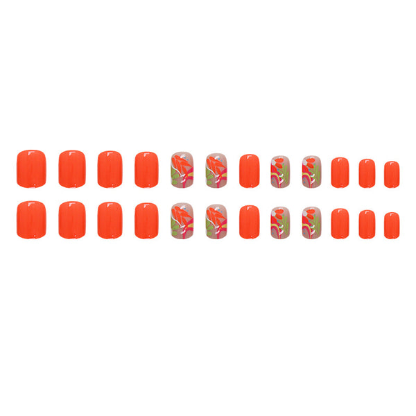 12 Sizes-24 Pcs Press On Nails W1207