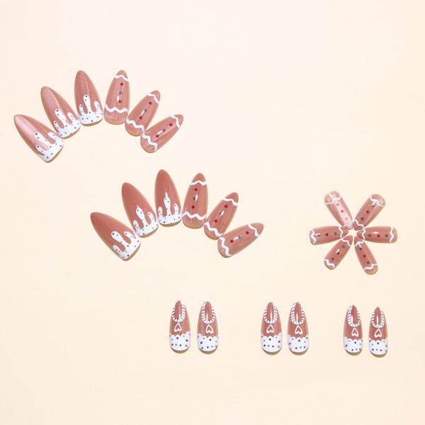 12 Sizes-24 Pcs Press On Nails LC1251
