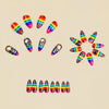 12 Sizes-24 Pcs Press On Nails Y1018