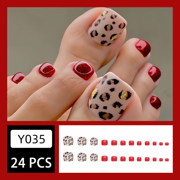 12 Sizes-24 Pcs Press On Nails Y035