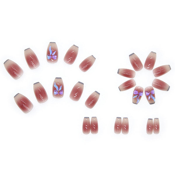 12 Sizes-24 Pcs Press On Nails Z314