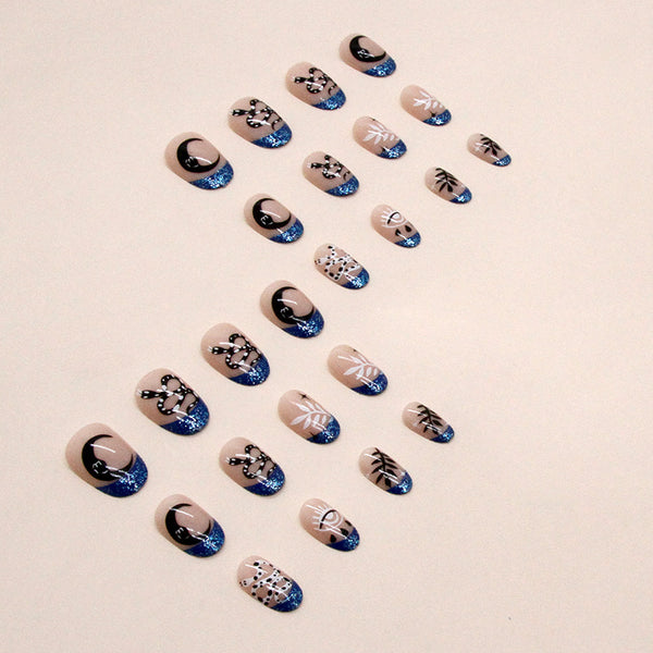 12 Sizes-24 Pcs Press On Nails W1149